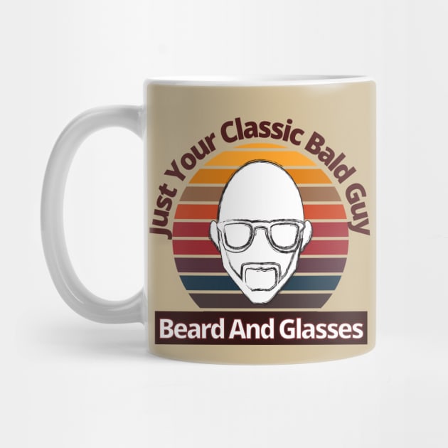 Bald Guy Birthday, Bald Guy With Beard and Glasses, Funny, Fathers Day, Christmas by Coralgb